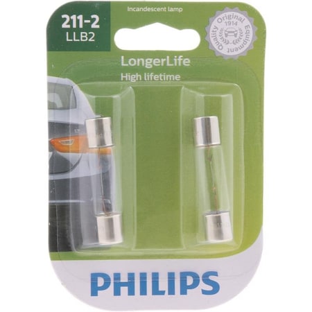 Philips Philips Longer Life Incandescent Courtesy/Glove/License/Trunk Miniature Automotive Bulb 211-2LLB2 211-2LLB2